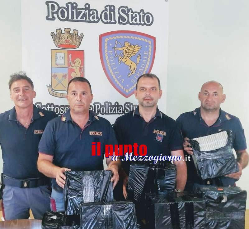 Contrabbando di sigarette dalla Biellorussia, maxi sequestrati sull’A1 a Cassino