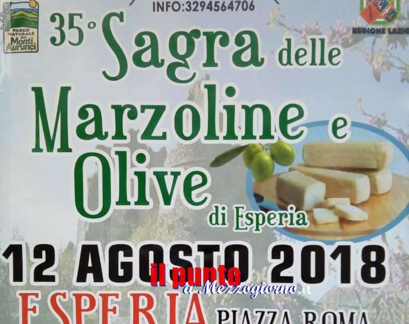 Estate, via alla 35° edizione della Sagra della Marzoline e Olive di Esperia