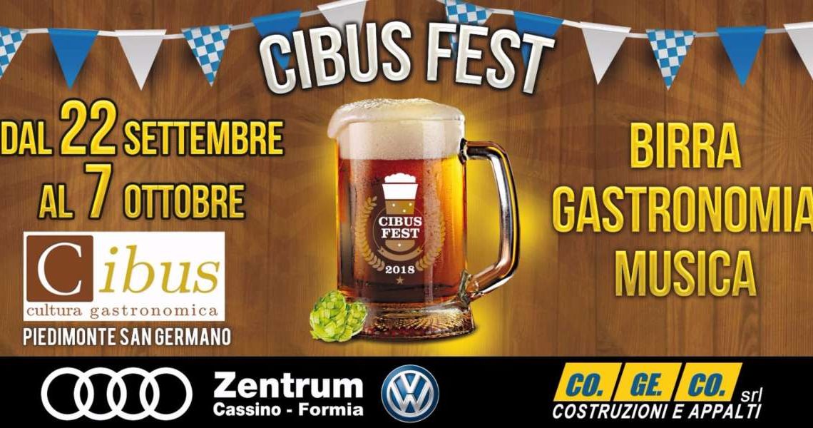 Cibus Fest, comincia stasera l’Oktoberfest di Piedimonte San Germano