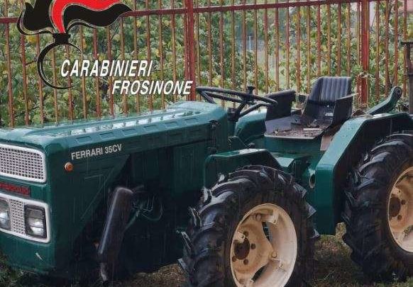 Arava con il trattore rubato, denunciato agricoltore di Ceccano