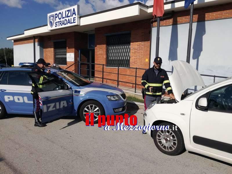Ruba una Fiat Panda nella Capitale, intercettato e denunciato dagli agenti della Polstrada di Cassino