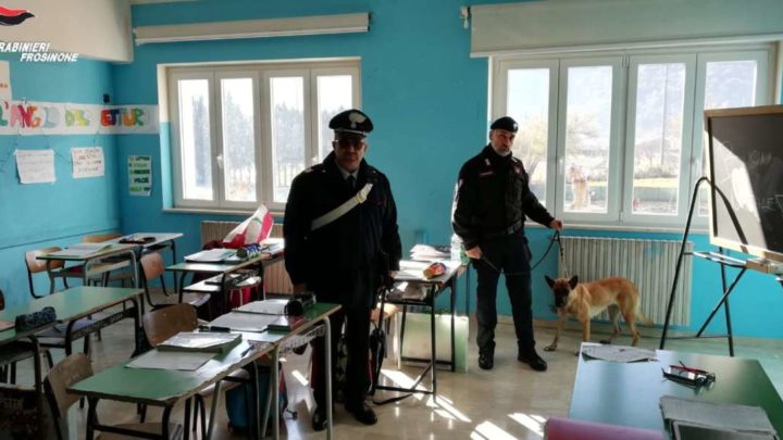 Controlli dei carabinieri nelle scuole di Atina e Sant’Elia, prevenzione antidroga e bullismo