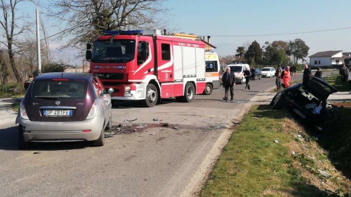 Incidente stradale tra Badia di Esperia e Pontecorvo, tre feriti
