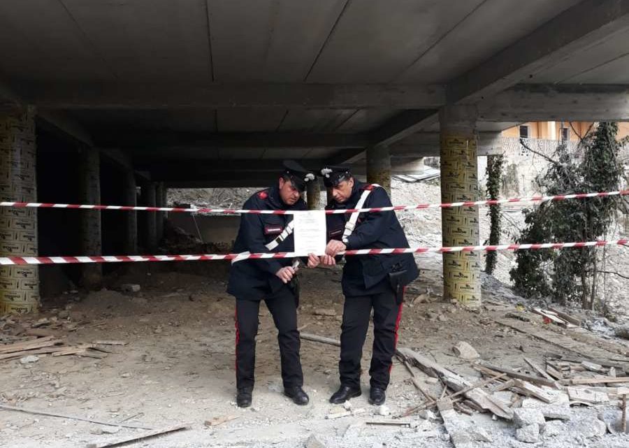 San Biagio Saracinisco, i carabinieri sequestrano il parcheggio multipiano