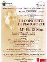 Cassino, III Concerto di pianoforte in ricordo del M° Pio Di Meo nella chiesa di S. Antonio