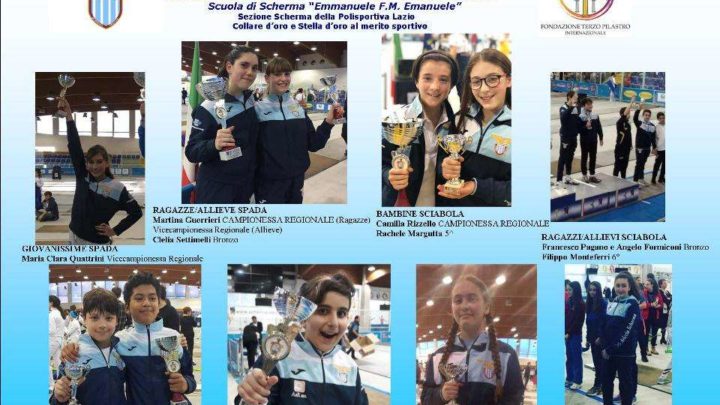 Al Campionato Regionale Under 14 splendono le medaglie della Lazio Scherma Ariccia