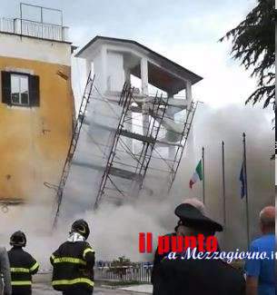 VIDEO – Crolla palazzo di tre piani a Ceaprano, miracolati gli avventori di un bar