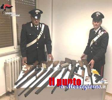 Litiga e minaccia la cognata, sequestrati nove fucili ed una pistola ad un 62enne