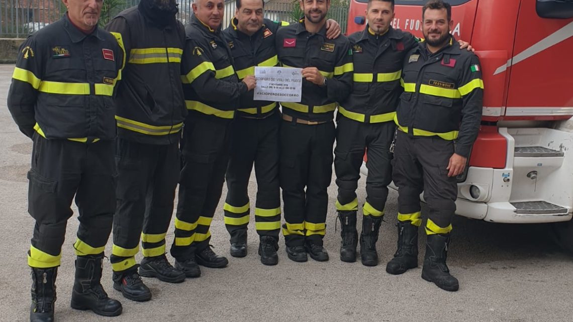 Sciopero e soccorro, i vigili del fuoco di Frosinone manifestano per diritti non rivonosciuti