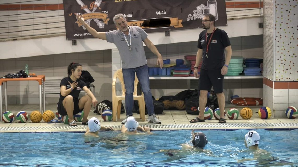 Bovo e Lanciassi al Matrix di Genzano, atleti e tecnici a lezione di Pallanuoto