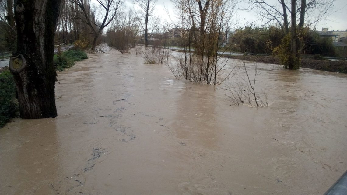 Maltempo a Cassino, il fiume Rapido mette paura e le previsioni meteo non fanno ben sperare