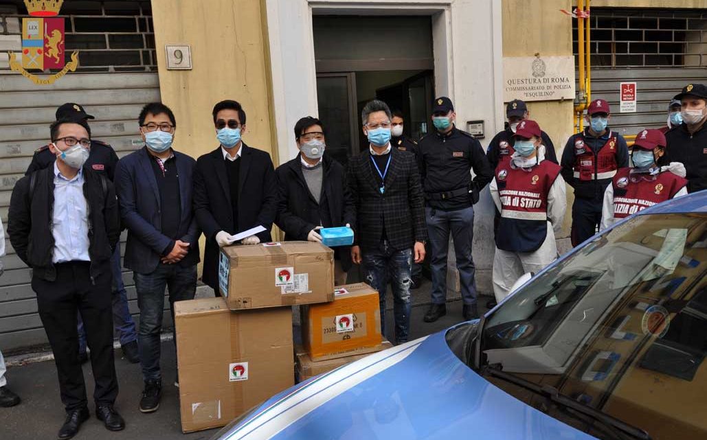 L’Associazione Giovani Cinesi in Italia dona 3500 mascherine alla Polizia di Stato ed all’ANPS