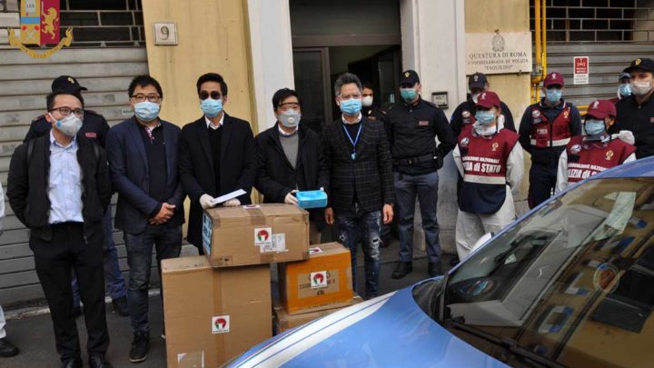 L’Associazione Giovani Cinesi in Italia dona 3500 mascherine alla Polizia di Stato ed all’ANPS