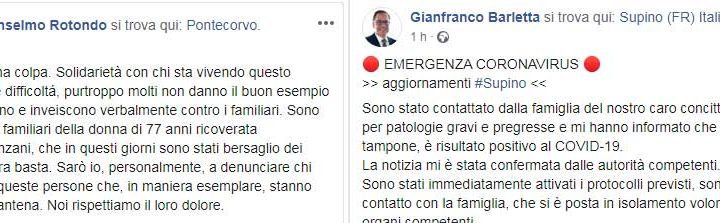 Covid-19, a Supino il sindaco attiva i protocolli dopo decesso di concittadino. A Pontecorvo il sindaco seda gli animi