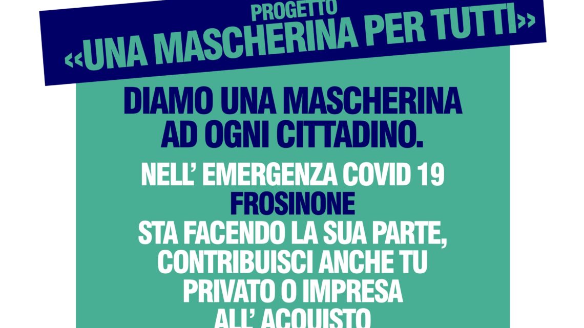 Frosinone: nuova distribuzione delle mascherine nelle abitazioni