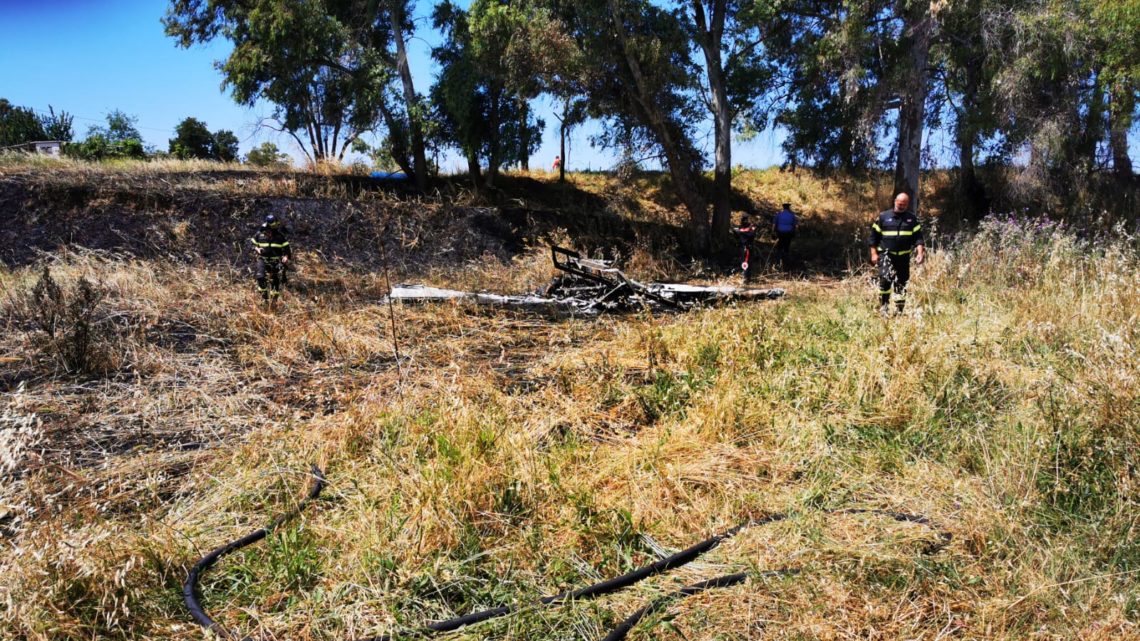 Incidente aereo a Nettuno, due morti carbonizzati Incidente aereo a Nettuno, due morti carbonizzati
