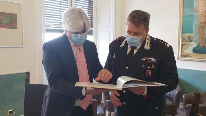 Pompeo incontra il neo comandante dei carabinieri di Frosinone Pannone