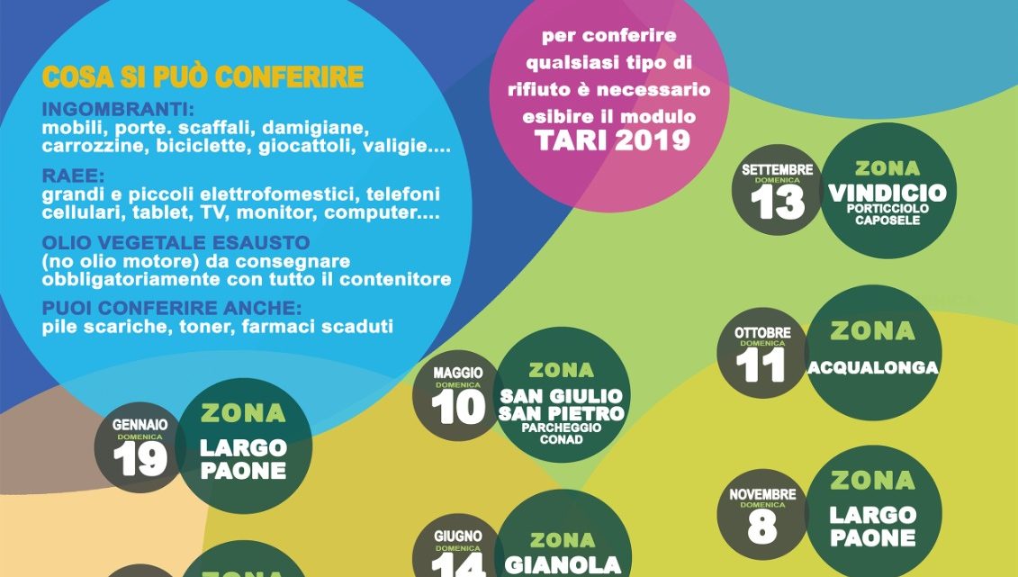 Giornate Ecologiche – Domenica 13 settembre presso il Porticciolo Caposele