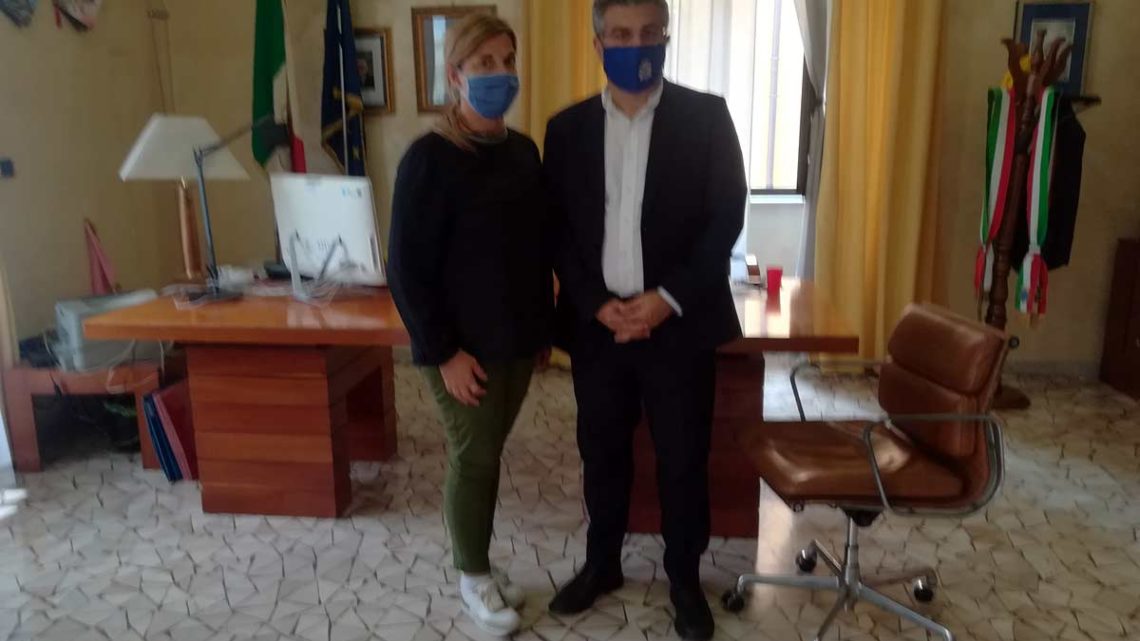Cassino – Il sindaco Salera riceva la dirigente del Commissariato Giovanna Salerno