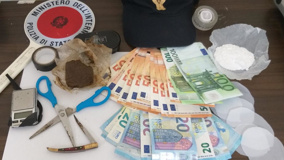 Hashish e cocaina, 27 arrestato a Cassino