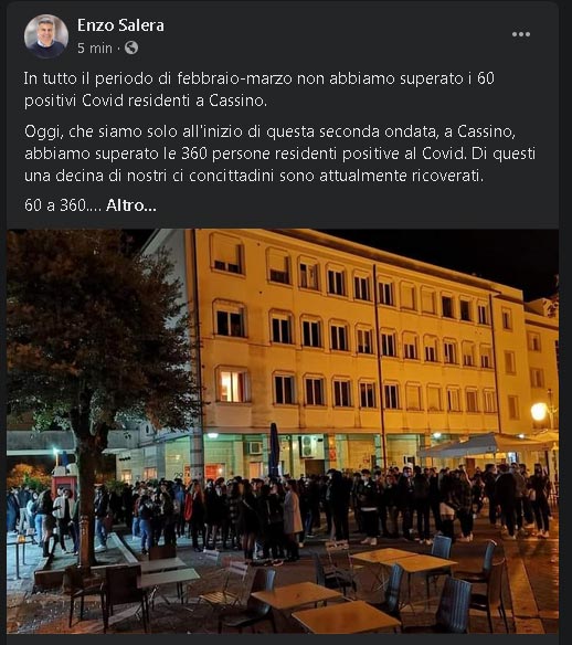 Assembramenti in centro a Cassino, l’ira del sindaco che invoca l’esercito