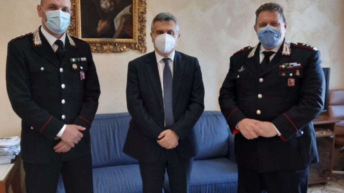 Visita istituzionale del comandante provinciale dei carabinieri in comune a Cassino