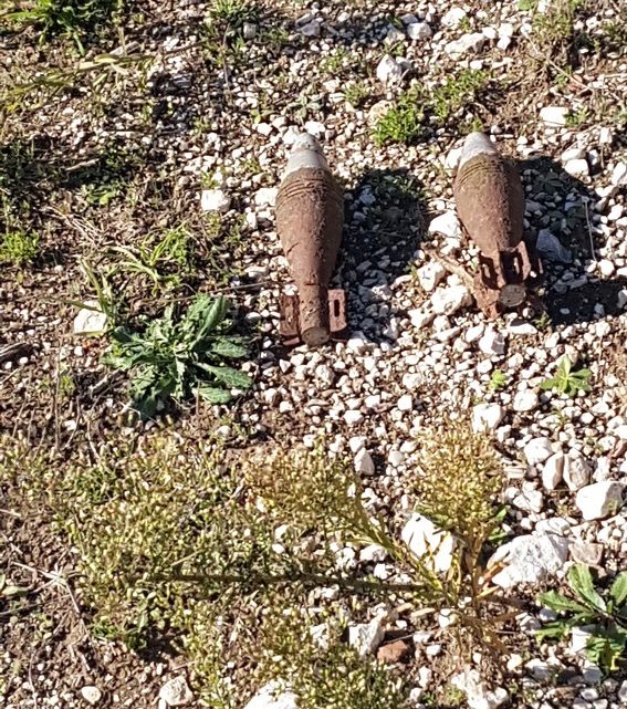 Due bombe da mortaio americane inesplose fatte brillare a Monteroduni