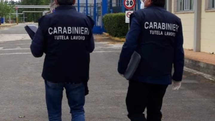 Protocolli anticovid e lavoro nero, multe e controlli dei Carabinieri Ispettorato del Lavoro ad Atina, Villa Latina, Ceprano, Pontecorvo, Fiuggi, ed Anagni,