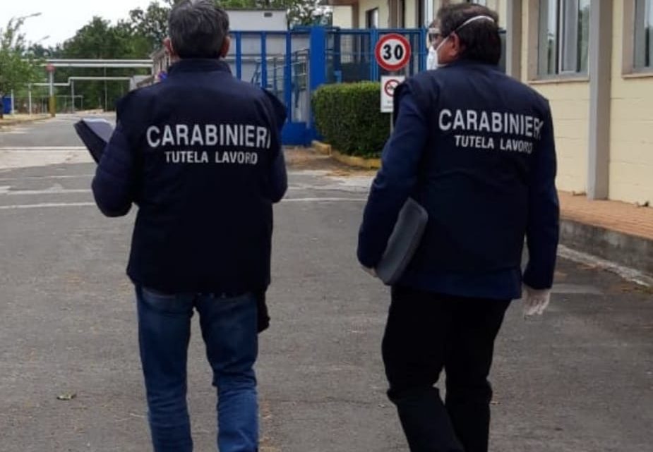 Protocolli anticovid e lavoro nero, multe e controlli dei Carabinieri Ispettorato del Lavoro ad Atina, Villa Latina, Ceprano, Pontecorvo, Fiuggi, ed Anagni,