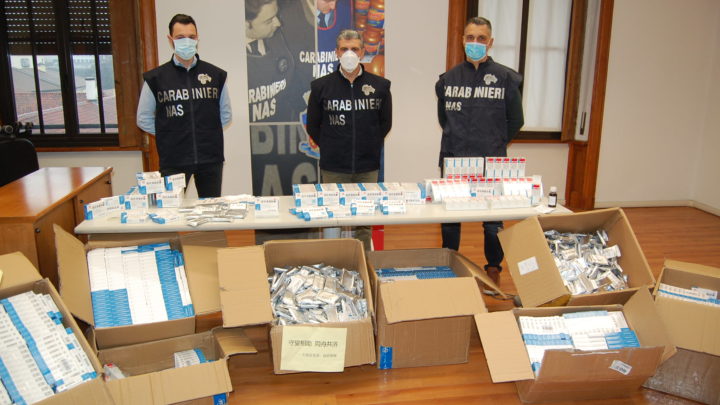 Oltre 64mila farmaci per la cura del covid-19 sequestrati dai Carabinieri del Nas