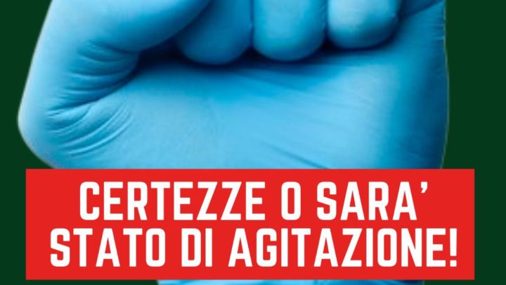 Sanità – Nessun accordo con la Regione sui precari Covid, è stato di agitazione