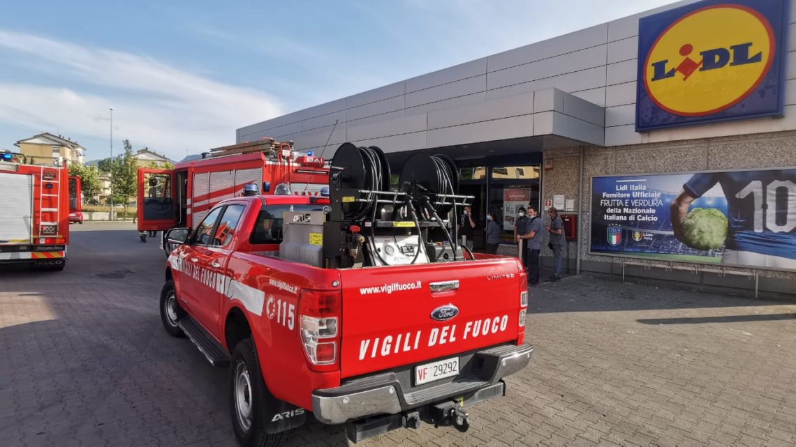 Pontecorvo – Paura al supermercato Lidl per incendio frigorifero