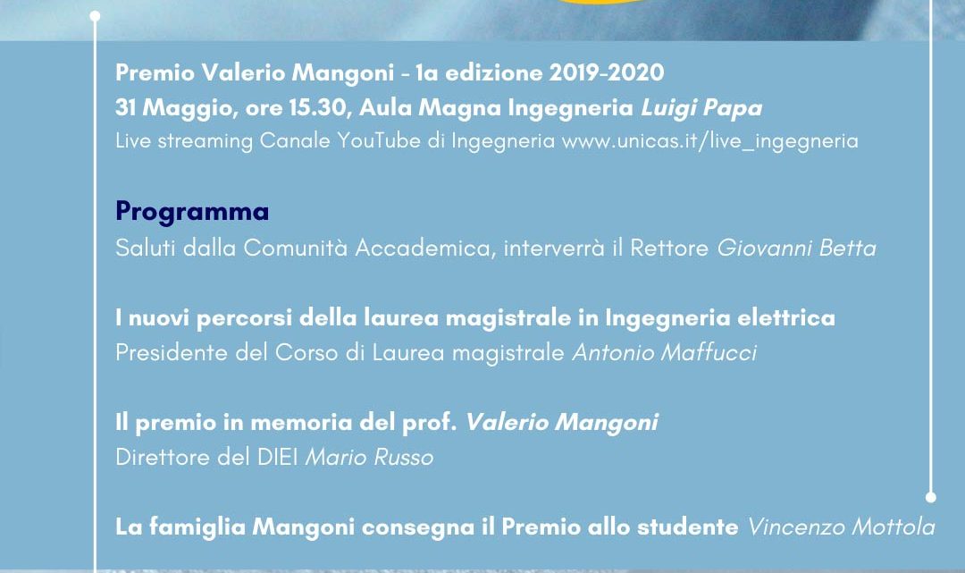 La famiglia Mangoni consegna il Premio allo studente Vincenzo Mottola