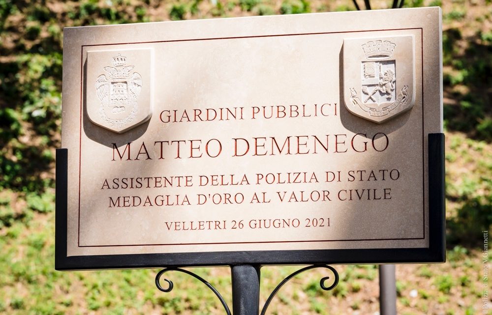 Velletri – Parco pubblico di via Marconi intitolato a Matteo Demenego