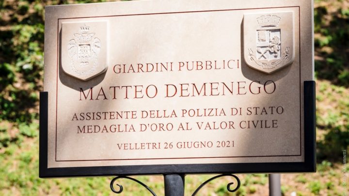 Velletri – Parco pubblico di via Marconi intitolato a Matteo Demenego