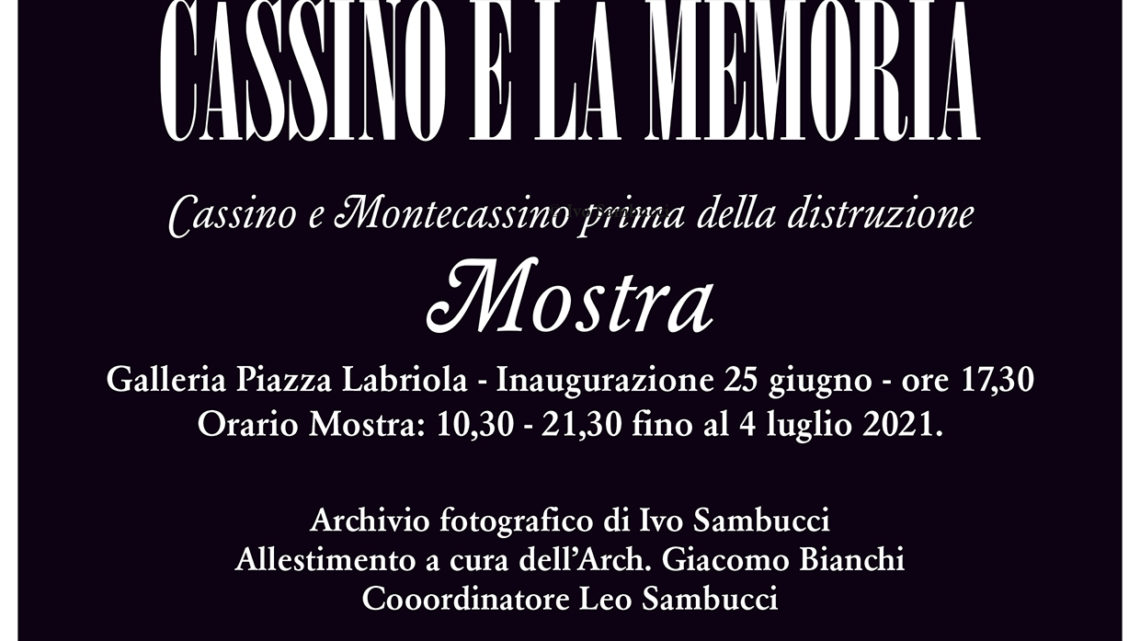Cassino e la memoria, oggi pomeriggio l’inaugurazione della mostra