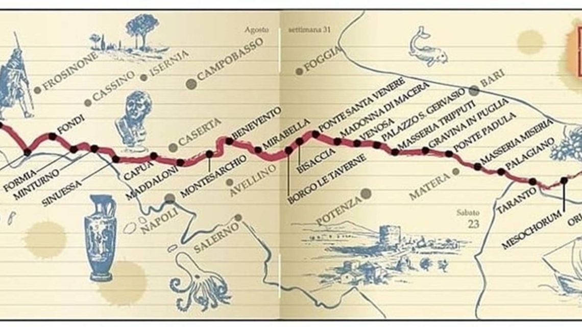 L’Ente Parco Monti Ausoni con Giulio Ielardi che percorrerà a piedi tutta l’Appia antica da Roma a Brindisi