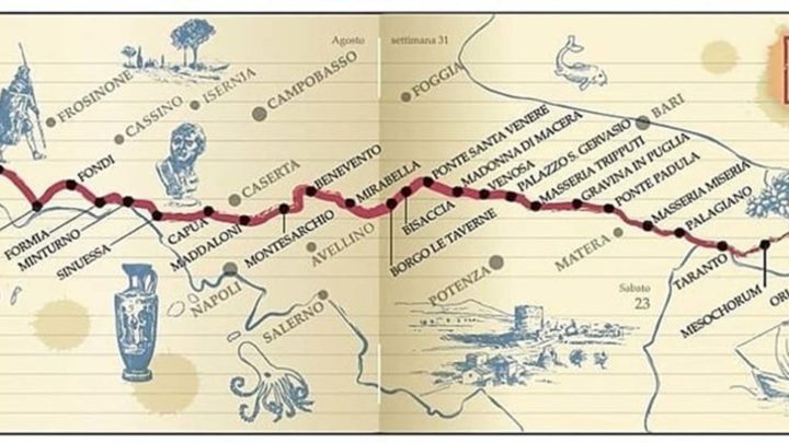 L’Ente Parco Monti Ausoni con Giulio Ielardi che percorrerà a piedi tutta l’Appia antica da Roma a Brindisi