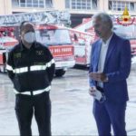 Il sindaco Coletta visita i Vigili del Fuoco del comando provinciale di Latina