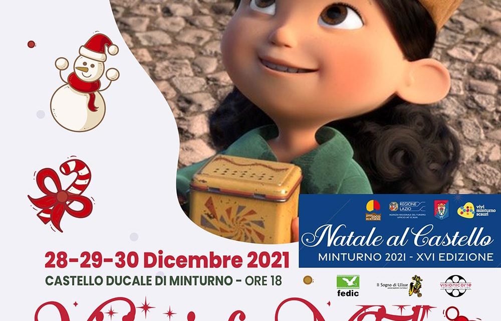“Visioni di Natale” dal 28 al 30 Dicembre al Castello di Minturno. Tre giorni di cortometraggi di animazione per grandi e piccini “Visioni di Natale” dal 28 al 30 Dicembre al Castello di Minturno. Tre giorni di cortometraggi di animazione per grandi e piccini