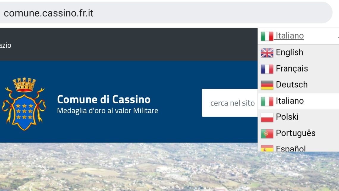 Danilo Grossi: “Il sito istituzionale del comune di Cassino in sei lingue” Danilo Grossi: “Il sito istituzionale del comune di Cassino in sei lingue”