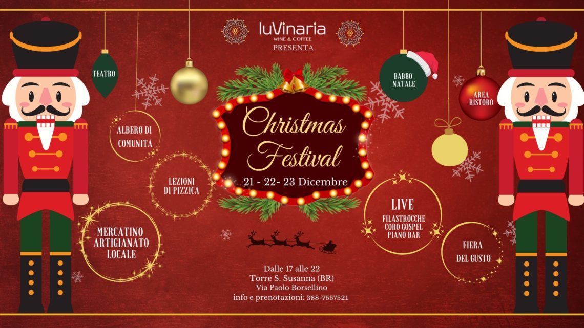 Christmas Festival 2021. Lu Vinaria presenta il programma e le date dell’evento natalizio torrese