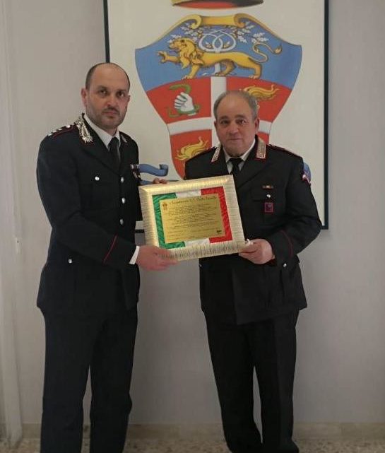 Dopo 42 anni di servizio va in pensione il comandante della stazione dei carabinieri di Cervaro