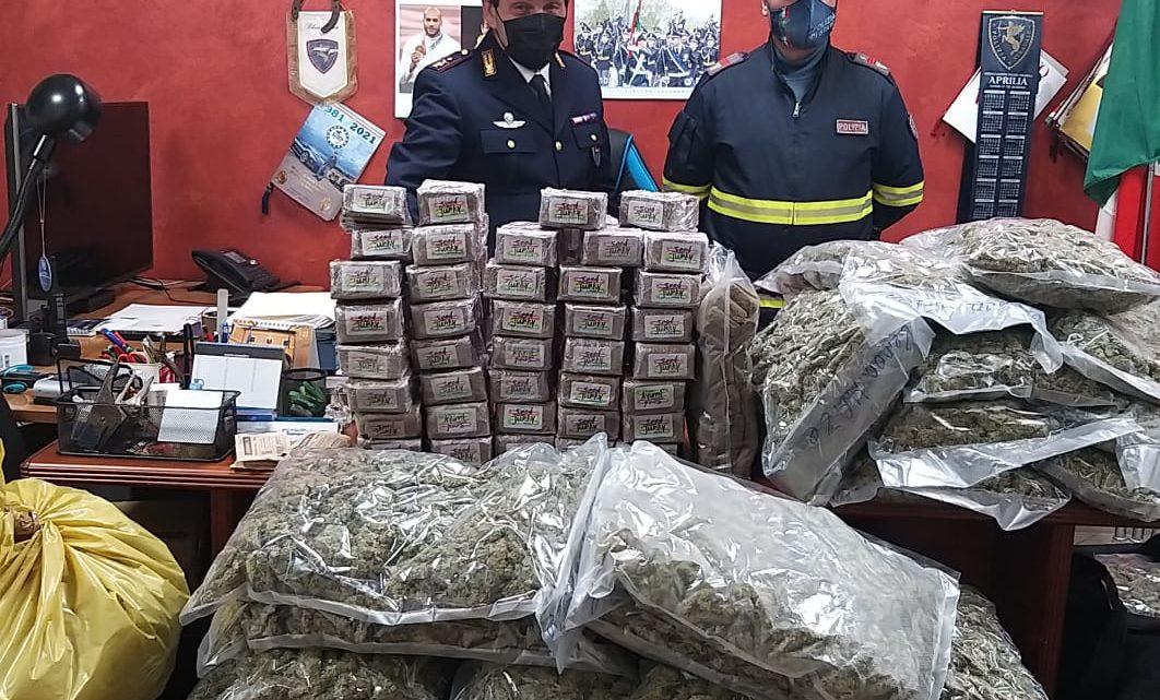 Sorpresi con 46 chili di marijuana e hashish, arrestati 3 uomini a Pomezia