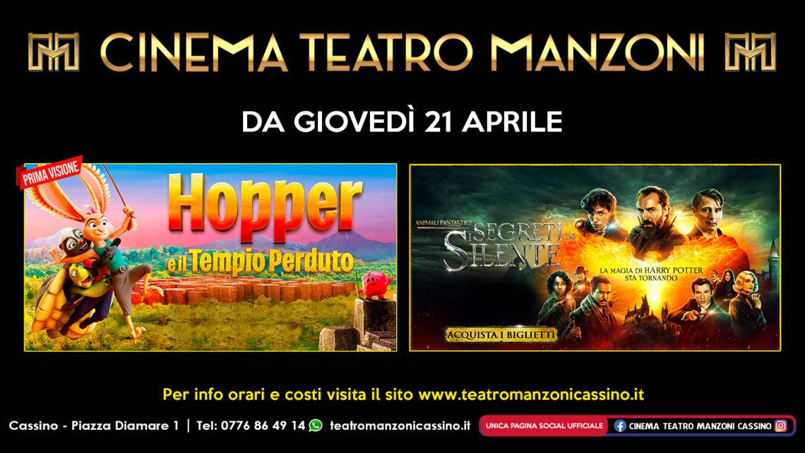 Cinema Teatro Manzoni Cassino: arriva il film d’animazione “Hopper e il Tempio Perduto”