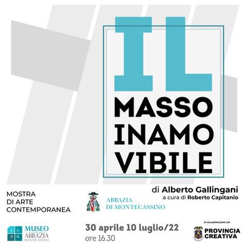 “Il masso inamovibile”, Alberto Gallingani espone nel Museo dell’Abbazia