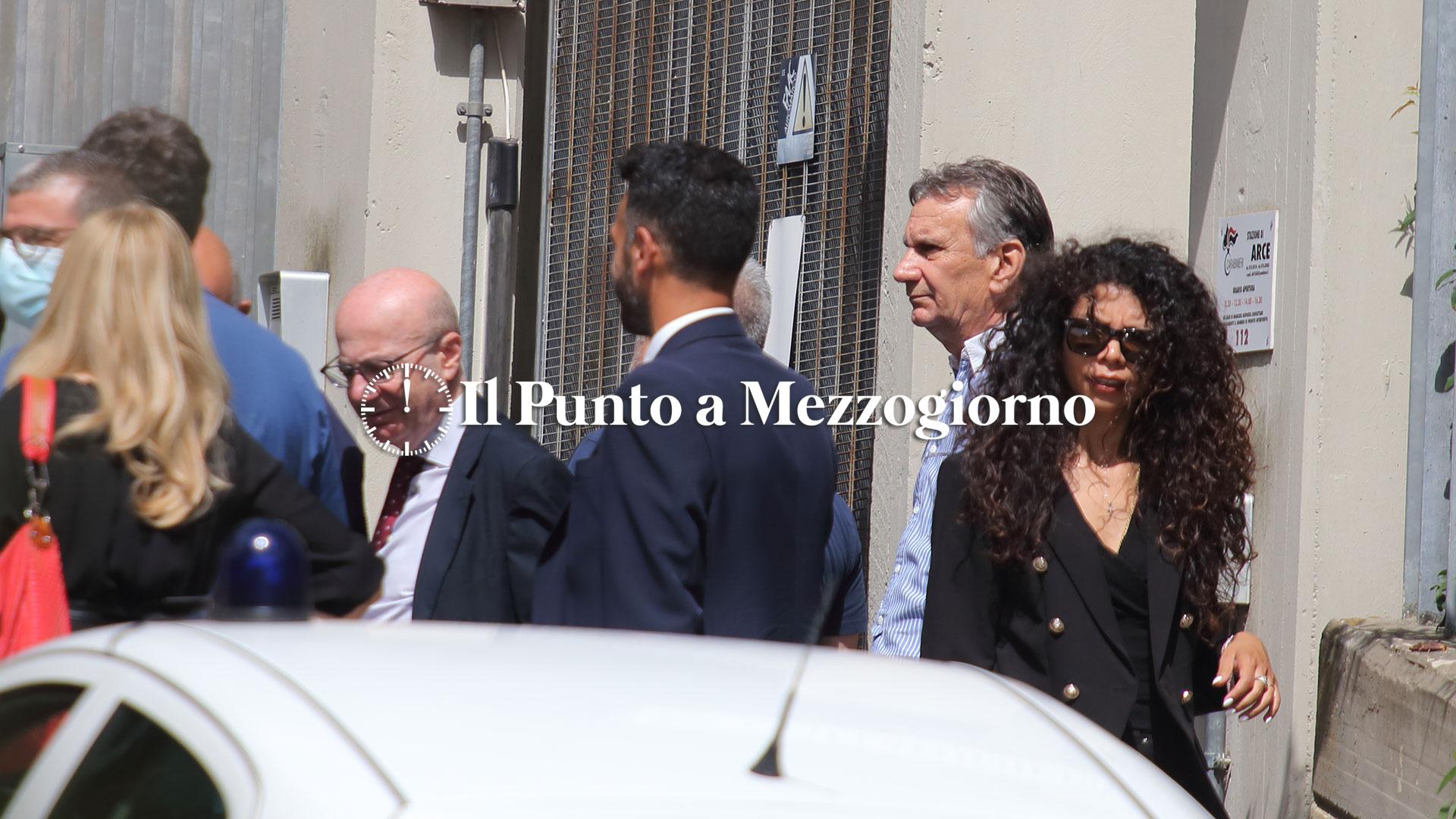 Franco Mottola, ex comandante dei Carabinieri di Arce all'ingresso della caserma - 10 giugno 2022 - foto Antonio Nardelli