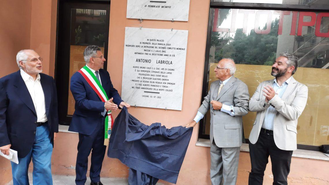 Un targa su palazzo Ciolfi per il grande filosofo cassinate Antonio Labriola