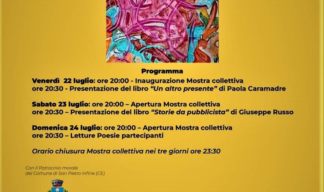 (In)Vento Arte Versi 22, 23 e 24 luglio 2022 Mostra collettiva d’Arte e Poesia, performance e presentazione di libri