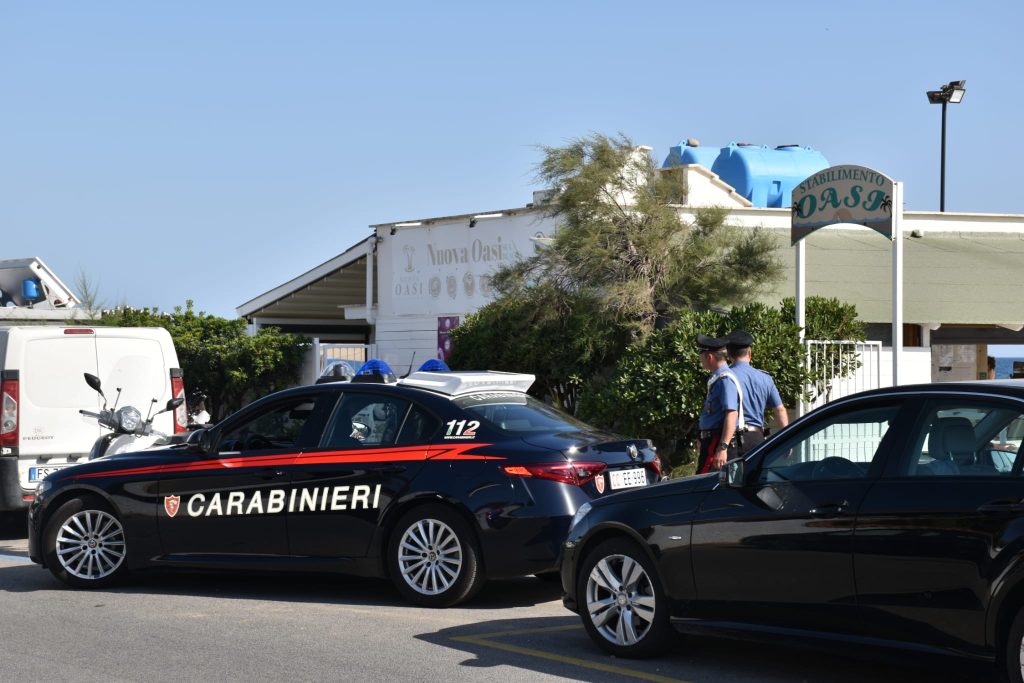 I carabinieri sul luogo a Santa Severa